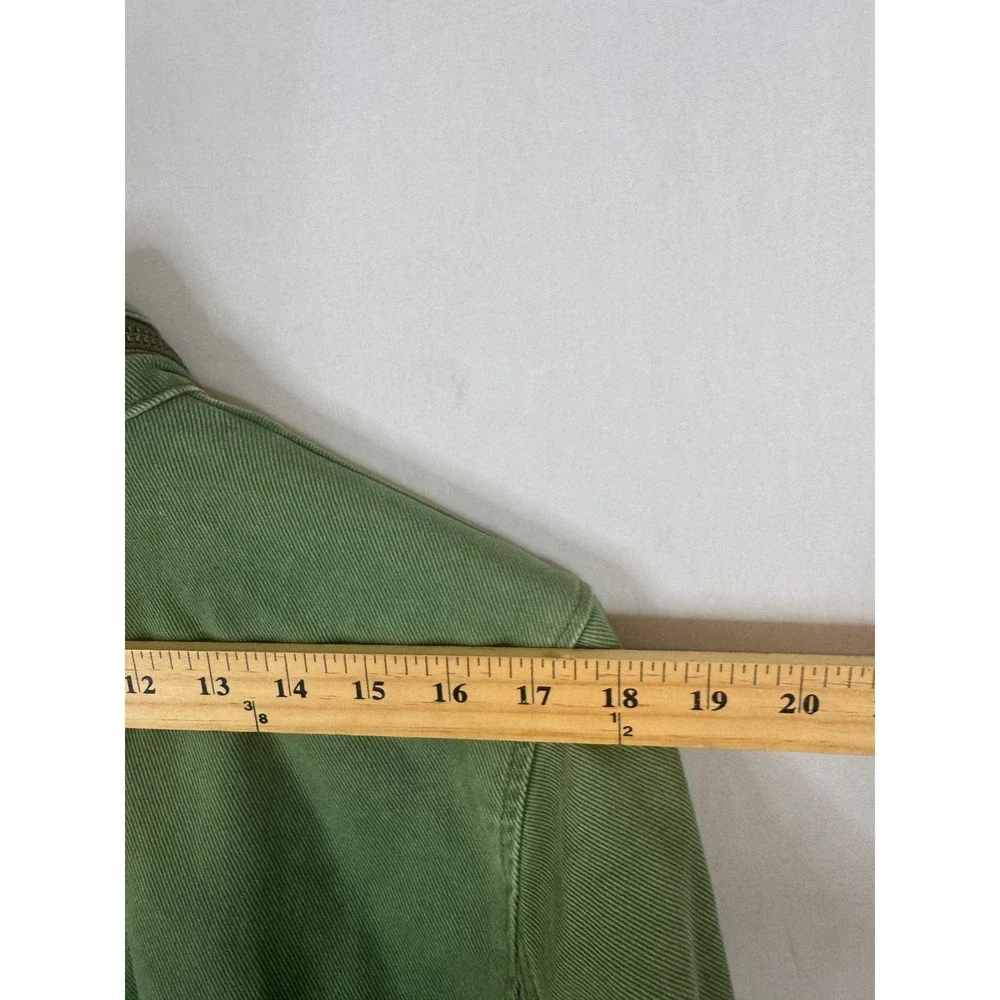 Levis Mens Olive Green Cotton Twill Field Jacket Military Utility Coat Size M